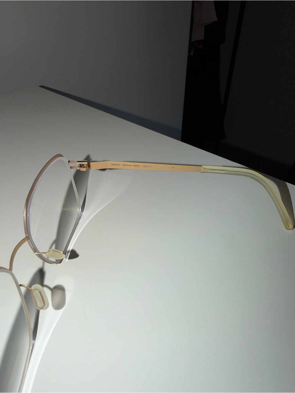 MYKITA Gold Metal Square Glasses with Black Accents - Picture 4 of 6